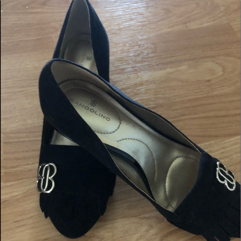 Bandolino black suede heels size 6